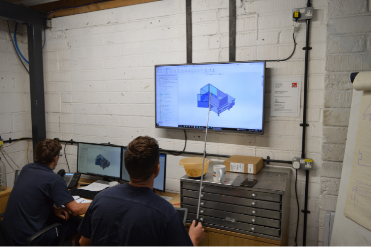 Compaction Catch Up July 2023. Our 3d artist and director designing a bespoke bin lift system for a static compactor.