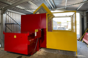 Bright red SC3000 Static Compactor