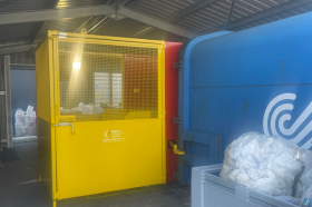 Bright red SC3000 Static Compactor