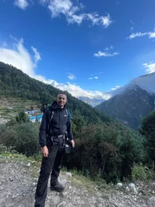 Steve Mason Selfie on the Everest Base Camp Walk 2023