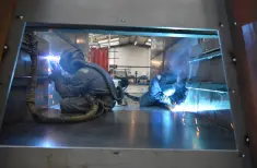 Two of our welders in the process of manufacturing a MC32 Mobile Compactor