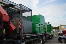 SC3000 Static Compactor with modified turnbuckle getting delivered