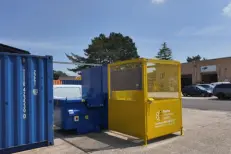 Solar powered SC3000BL Static Compactor installed at one of our neighbours in Verwood